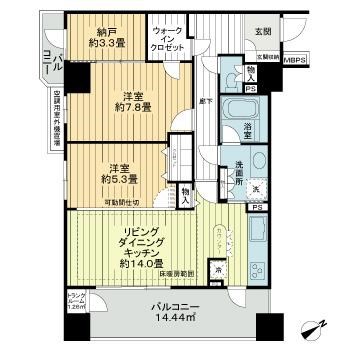 ライオンズステーションプラザ入谷 間取り図