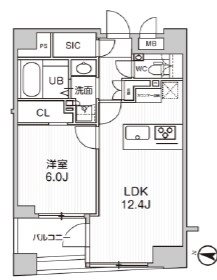 シーズンフラッツ日本橋人形町プレミア  間取り図