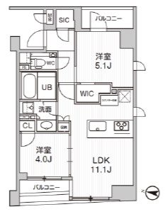 シーズンフラッツ日本橋人形町プレミア  間取り図