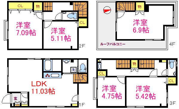 エトワール町屋  間取り図