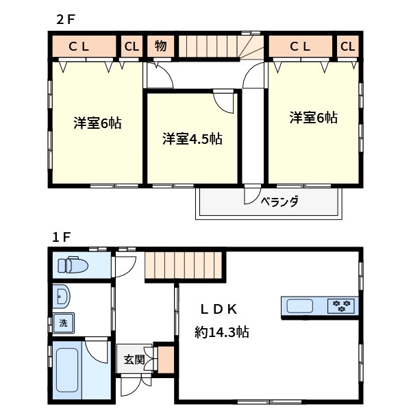 孫八貸家05 間取り図