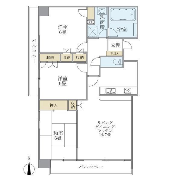 アールヴェール綾瀬 間取り図