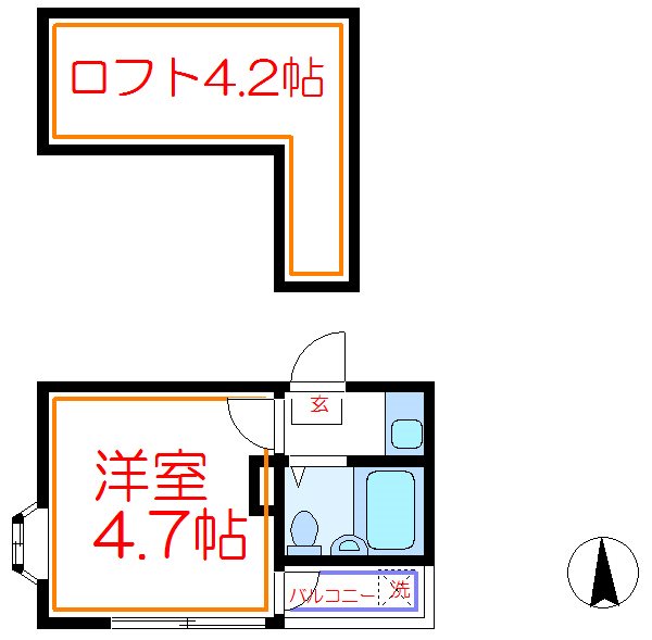 レオパレス梅島第3 間取り図