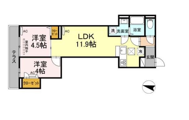 ルリアン北小岩Ⅱ   間取り図