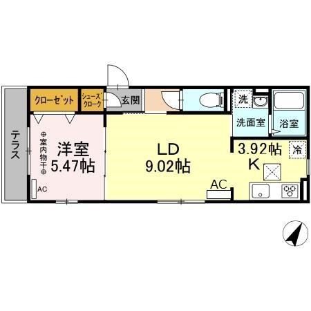 アナシエ亀有 間取り図