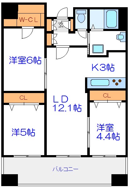 クレアールフレスカ 間取り図