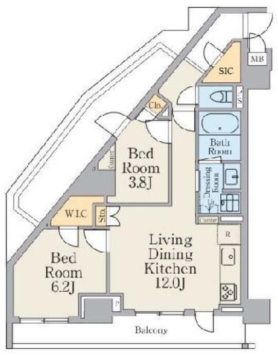 クレストコート町屋 間取り図