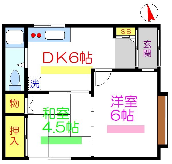 高木アパート 間取り図