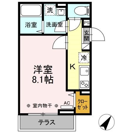 アナシエ小松川 間取り図