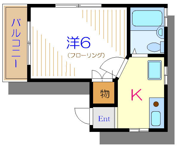 リバーサイドコーポ 101号室 間取り