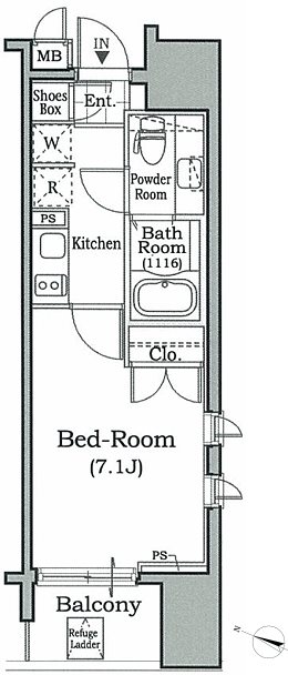 レジディア文京本駒込  間取り図