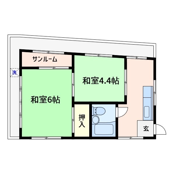 コーポ矢部 間取り図