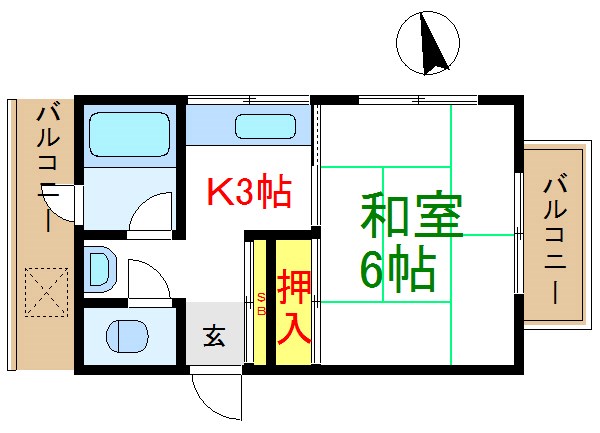 岡部マンション 間取り図