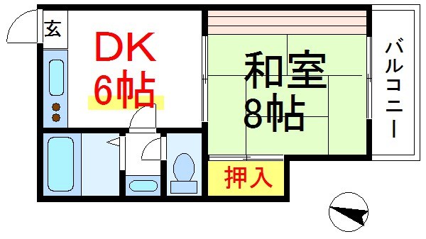 タカタハイツ(東尾久4丁目) 間取り図