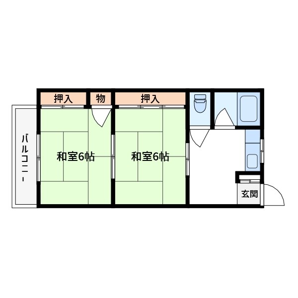 ハイツ石川 101号室 間取り