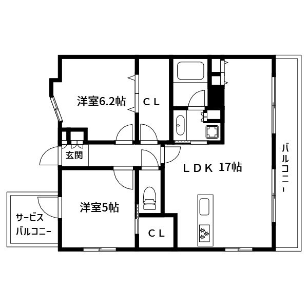 カルミネ西葛西 間取り図