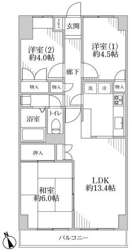ファミール西葛西 402号室 間取り