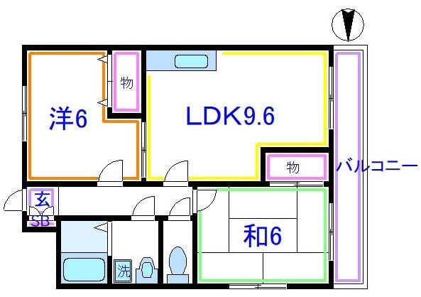 マンション友義Ⅱ 間取り