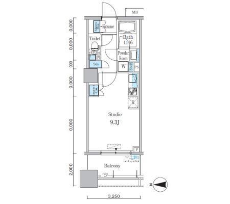 パークキューブ亀戸  間取り図