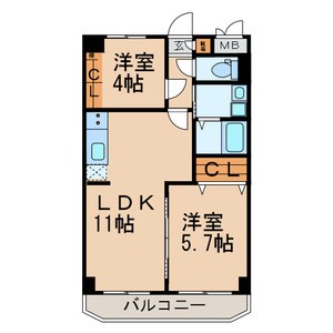 サンモール四季Ⅱ 間取り図