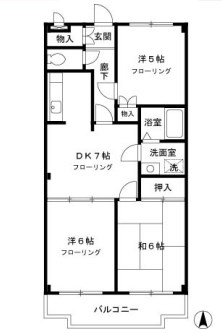 フラワーフィールドマンション 間取り図