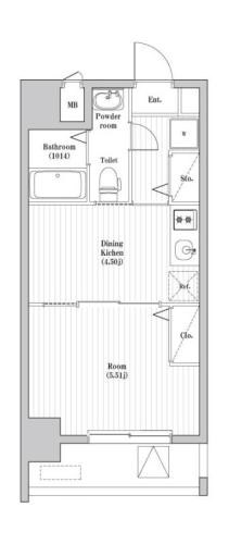 ペアパレス六町2号館 間取り図