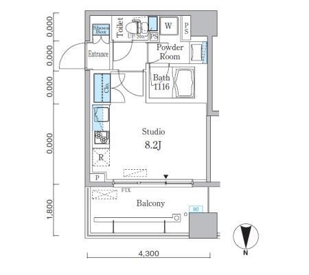 パークキューブ亀戸 間取り図