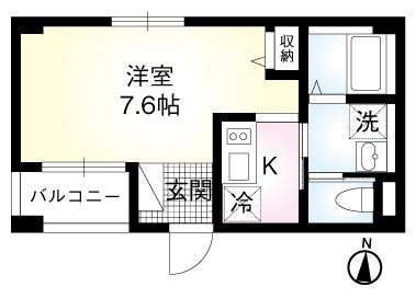 ｂ’ＣＡＳＡ　Ｔａｔｅｋａｗａ 間取り