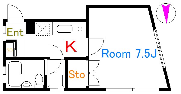 プリンセスハイツ東日暮里Ｆ棟  間取り