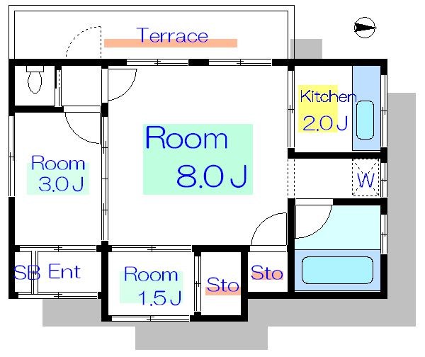 竹中コーポ 間取り図