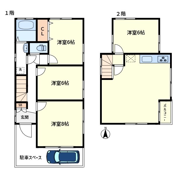 松戸市松戸戸建 間取り図