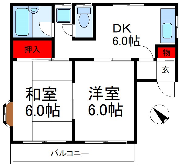 プチシャトー  301号室 間取り