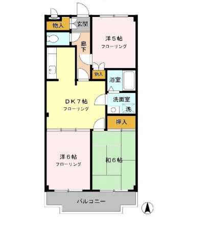 フラワーフィールドマンション 間取り図