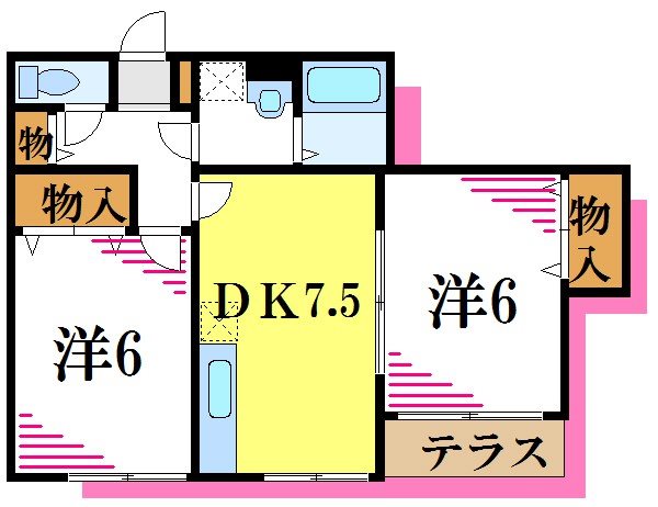 グリーンコート 101号室 間取り