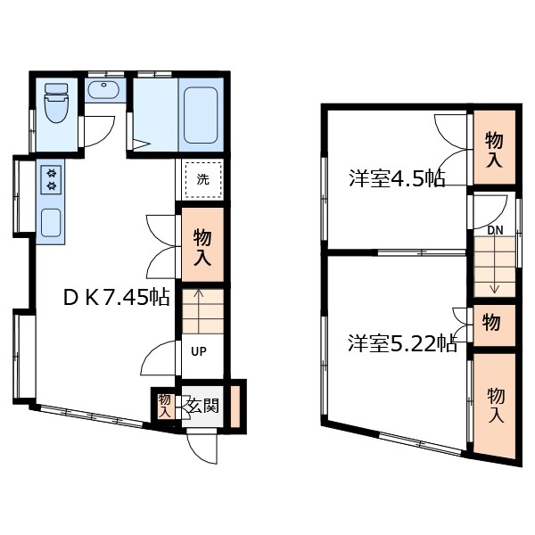 細田1丁目貸家 間取り