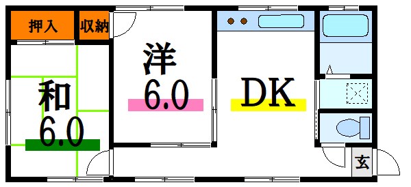 コーポ浅路  間取り図