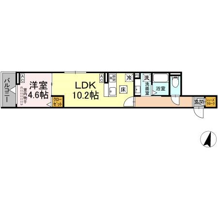 グラナーデ西瑞江 108号室 間取り