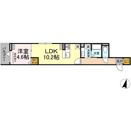 グラナーデ西瑞江 208号室 間取り