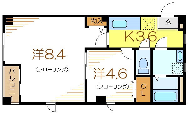 プロムナドゥ瑞江 202号室 間取り