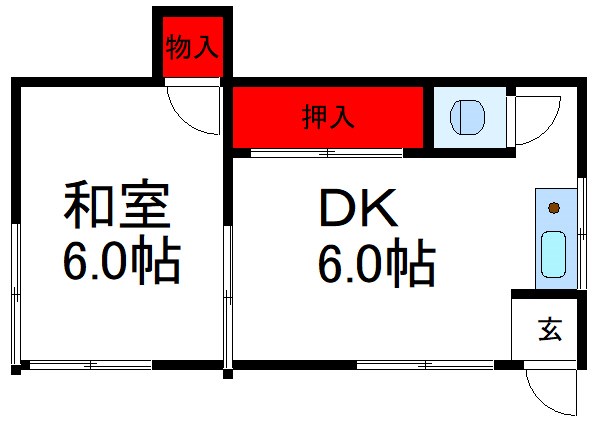 大島アパート 間取り図