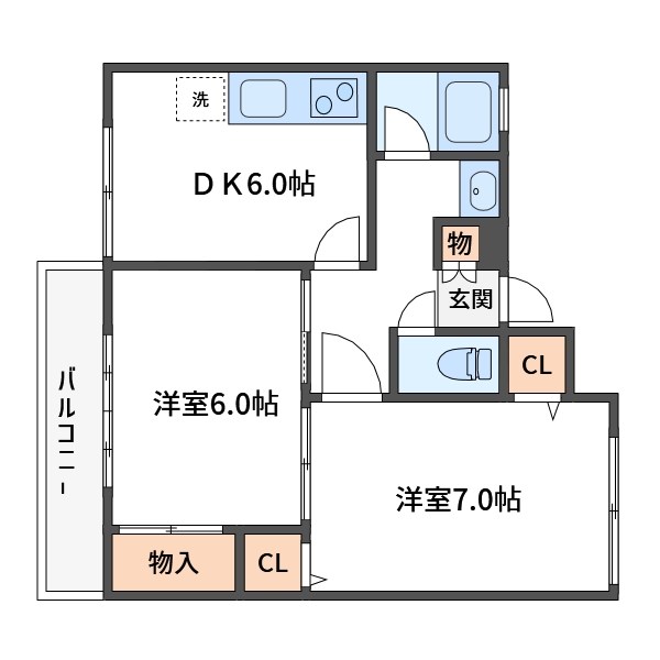 ティーハイムアサカ 間取り