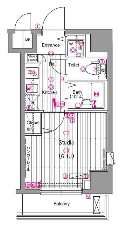 ガーラステーション新富町 間取り