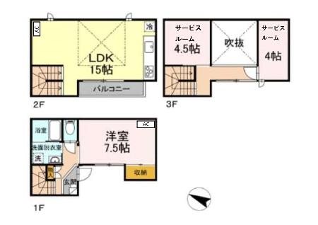 habitation F 間取り図