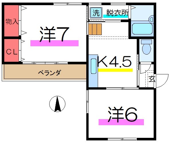 渡辺荘 間取り図