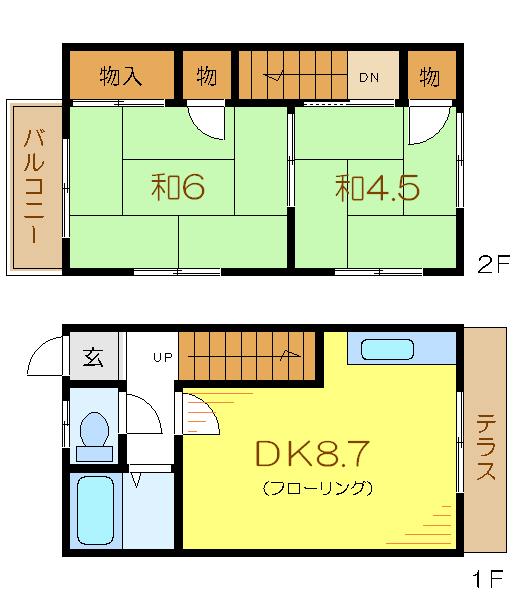 白百合ハイツ  101号室 間取り