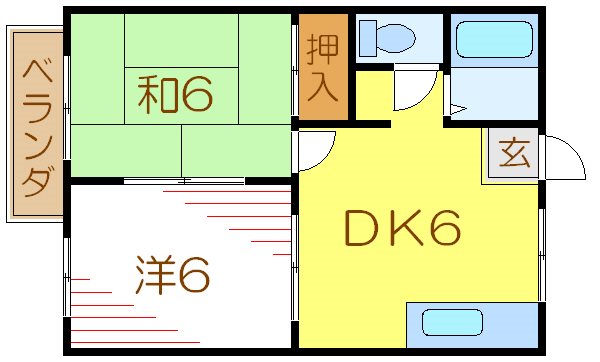 ホープハイツ 206号室 間取り