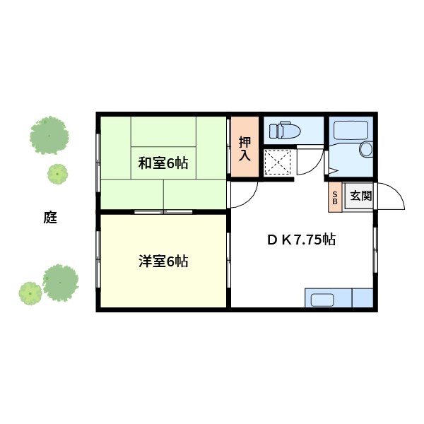 ホープハイツ 106号室 間取り