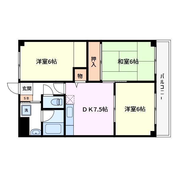 パークヒル西新井壱番館 間取り図