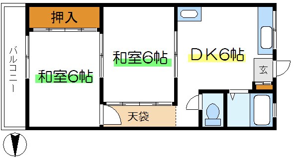 第３コーポ吉岡 間取り図