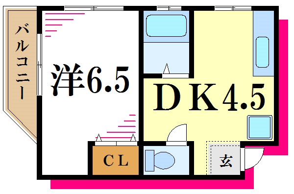 パールハイツ 302号室 間取り